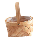 Maxbell Woven Storage Bin Eggs Candy Basket Rattan Flower Basket for Garden Party 19cmx15cmx10cm