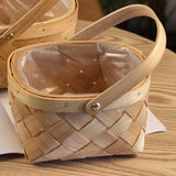 Maxbell Woven Storage Bin Eggs Candy Basket Rattan Flower Basket for Garden Party 19cmx15cmx10cm