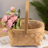 Maxbell Woven Storage Bin Eggs Candy Basket Rattan Flower Basket for Garden Party 19cmx15cmx10cm