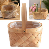 Maxbell Woven Storage Bin Eggs Candy Basket Rattan Flower Basket for Garden Party 19cmx15cmx10cm
