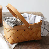 Maxbell Woven Storage Bin Eggs Candy Basket Rattan Flower Basket for Garden Party 19cmx15cmx10cm