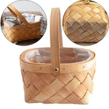 Maxbell Woven Storage Bin Eggs Candy Basket Rattan Flower Basket for Garden Party 19cmx15cmx10cm