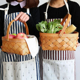 Maxbell Woven Storage Bin Eggs Candy Basket Rattan Flower Basket for Garden Party 25cmx20cmx11cm