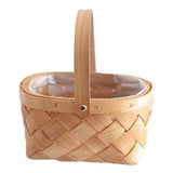 Maxbell Woven Storage Bin Eggs Candy Basket Rattan Flower Basket for Garden Party 25cmx20cmx11cm