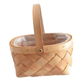 Maxbell Woven Storage Bin Eggs Candy Basket Rattan Flower Basket for Garden Party 25cmx20cmx11cm