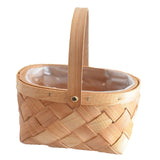 Maxbell Woven Storage Bin Eggs Candy Basket Rattan Flower Basket for Garden Party 25cmx20cmx11cm