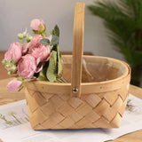 Maxbell Woven Storage Bin Eggs Candy Basket Rattan Flower Basket for Garden Party 25cmx20cmx11cm