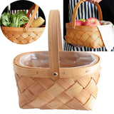 Maxbell Woven Storage Bin Eggs Candy Basket Rattan Flower Basket for Garden Party 25cmx20cmx11cm