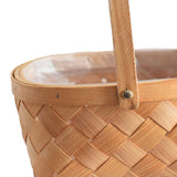 Maxbell Woven Storage Bin Eggs Candy Basket Rattan Flower Basket for Garden Party 29cmx21cmx12.5cm