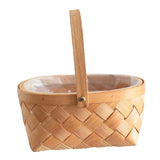 Maxbell Woven Storage Bin Eggs Candy Basket Rattan Flower Basket for Garden Party 29cmx21cmx12.5cm