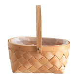 Maxbell Woven Storage Bin Eggs Candy Basket Rattan Flower Basket for Garden Party 29cmx21cmx12.5cm