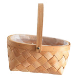 Maxbell Woven Storage Bin Eggs Candy Basket Rattan Flower Basket for Garden Party 29cmx21cmx12.5cm