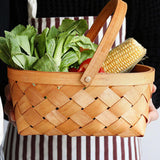 Maxbell Woven Storage Bin Eggs Candy Basket Rattan Flower Basket for Garden Party 29cmx21cmx12.5cm