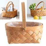 Maxbell Woven Storage Bin Eggs Candy Basket Rattan Flower Basket for Garden Party 29cmx21cmx12.5cm