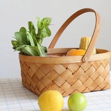 Maxbell Woven Storage Bin Eggs Candy Basket Rattan Flower Basket for Garden Party 29cmx21cmx12.5cm