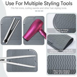 Maxbell Silicone Placemats Pot Holders Easy to Clean for Dining Table Baking gray
