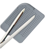 Maxbell Silicone Placemats Pot Holders Easy to Clean for Dining Table Baking gray