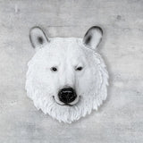 Maxbell Simulation Polar Bear Wall Hanging Animal Wall Decor Figurines Ornament Room