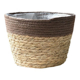 Maxbell Straw Planter Basket with Liners Plant Containers for Grocery M