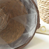 Maxbell Straw Planter Basket with Liners Plant Containers for Grocery M