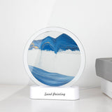 Maxbell Moving Sand Art Picture Night Light 3D Dynamic Display for Living Room Blue