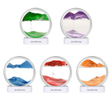 Maxbell Moving Sand Art Picture Night Light 3D Dynamic Display for Living Room Blue