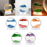 Maxbell Moving Sand Art Picture Night Light 3D Dynamic Display for Living Room Blue