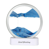 Maxbell Moving Sand Art Picture Night Light 3D Dynamic Display for Living Room Blue
