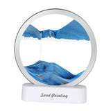 Maxbell Moving Sand Art Picture Night Light 3D Dynamic Display for Living Room Blue