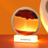 Maxbell Moving Sand Art Picture Night Light 3D Dynamic Display for Living Room Red