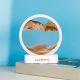 Maxbell Moving Sand Art Picture Night Light 3D Dynamic Display for Living Room Yellow