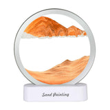 Maxbell Moving Sand Art Picture Night Light 3D Dynamic Display for Living Room Yellow