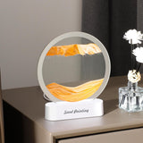 Maxbell Moving Sand Art Picture Night Light 3D Dynamic Display for Living Room Yellow