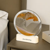 Maxbell Moving Sand Art Picture Night Light 3D Dynamic Display for Living Room Yellow