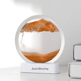 Maxbell Moving Sand Art Picture Night Light 3D Dynamic Display for Living Room Yellow