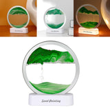 Maxbell Moving Sand Art Picture Night Light 3D Dynamic Display for Living Room Green