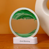 Maxbell Moving Sand Art Picture Night Light 3D Dynamic Display for Living Room Green