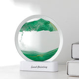 Maxbell Moving Sand Art Picture Night Light 3D Dynamic Display for Living Room Green