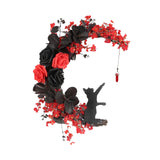 Maxbell Artificial Cat Wreath Home Party Decor Door Wreaths Wedding Easter Autumn Red Black