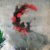 Maxbell Artificial Cat Wreath Home Party Decor Door Wreaths Wedding Easter Autumn Red Black