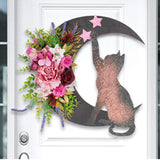 Maxbell Artificial cat Wreath Wall Door Easter for Door Party Decor Fall