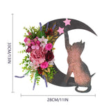 Maxbell Artificial cat Wreath Wall Door Easter for Door Party Decor Fall
