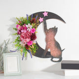 Maxbell Artificial cat Wreath Wall Door Easter for Door Party Decor Fall