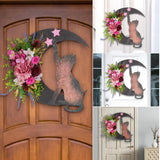 Maxbell Artificial cat Wreath Wall Door Easter for Door Party Decor Fall
