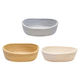 Maxbell Nordic Woven Storage Basket Cotton Rope for Clothes Living Room Bedroom Gray