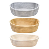 Maxbell Nordic Woven Storage Basket Cotton Rope for Clothes Living Room Bedroom Gray