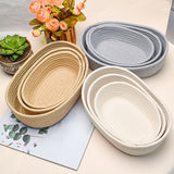 Maxbell Nordic Woven Storage Basket Cotton Rope for Clothes Living Room Bedroom Khaki