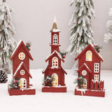 Maxbell Village House Christmas LED Lights Buildings Winter Snow Scene Landscape StyleA 16x13x30cm
