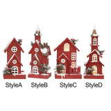 Maxbell Village House Christmas LED Lights Buildings Winter Snow Scene Landscape StyleA 16x13x30cm