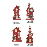 Maxbell Village House Christmas LED Lights Buildings Winter Snow Scene Landscape StyleA 16x13x30cm